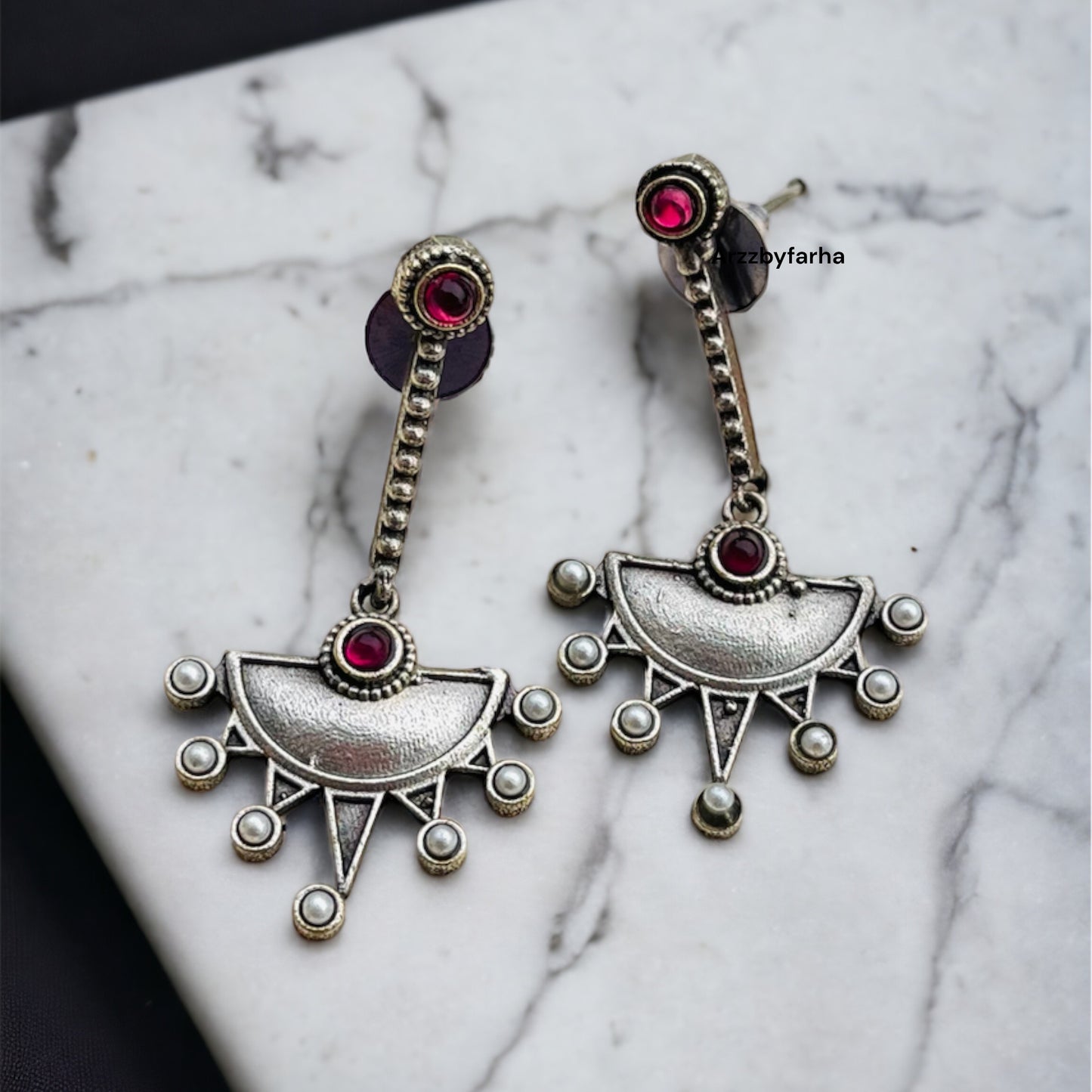 Alia Bhatt Inspired Ruby Pink Earrings