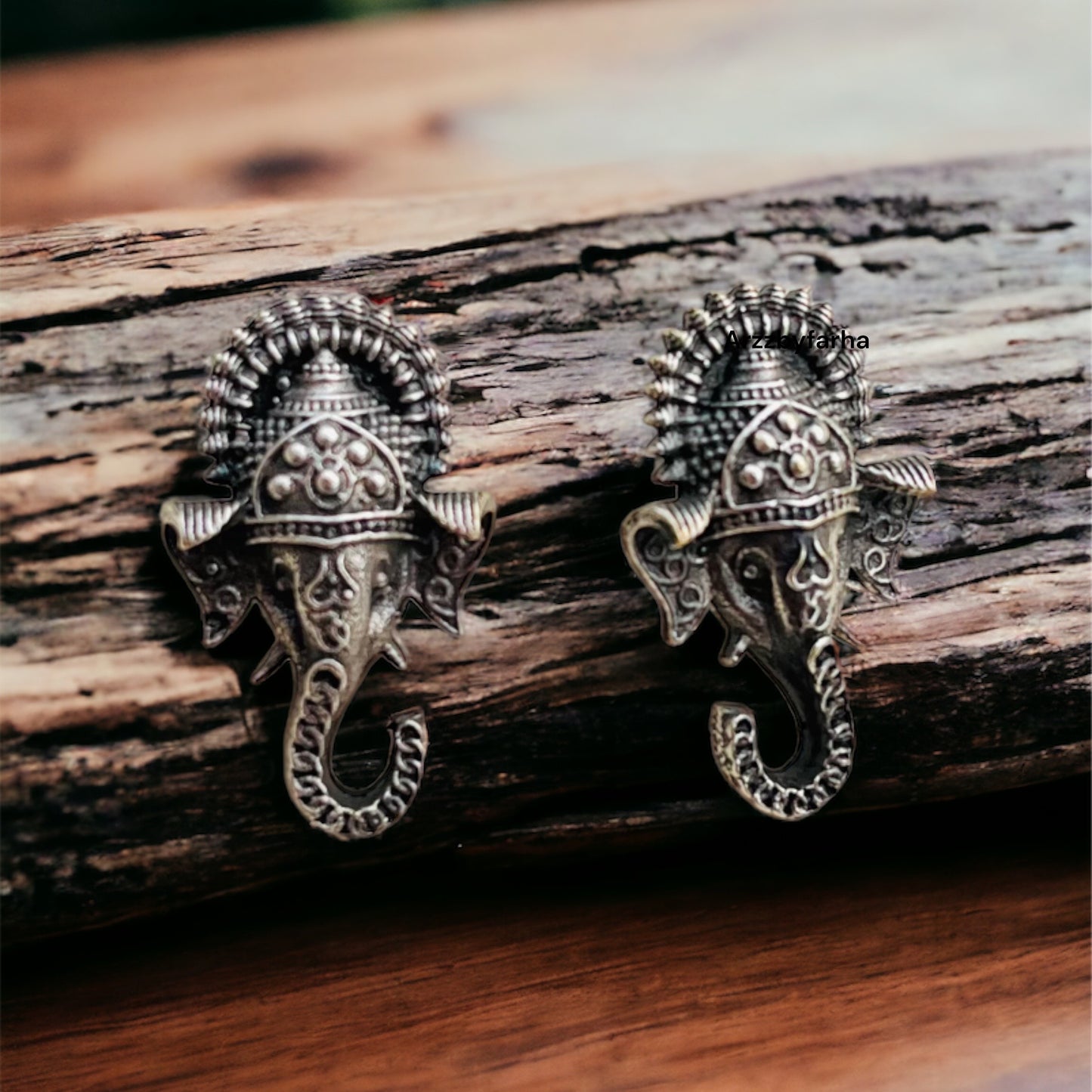 Oxidised Hanumaan Ji Studs Earrings