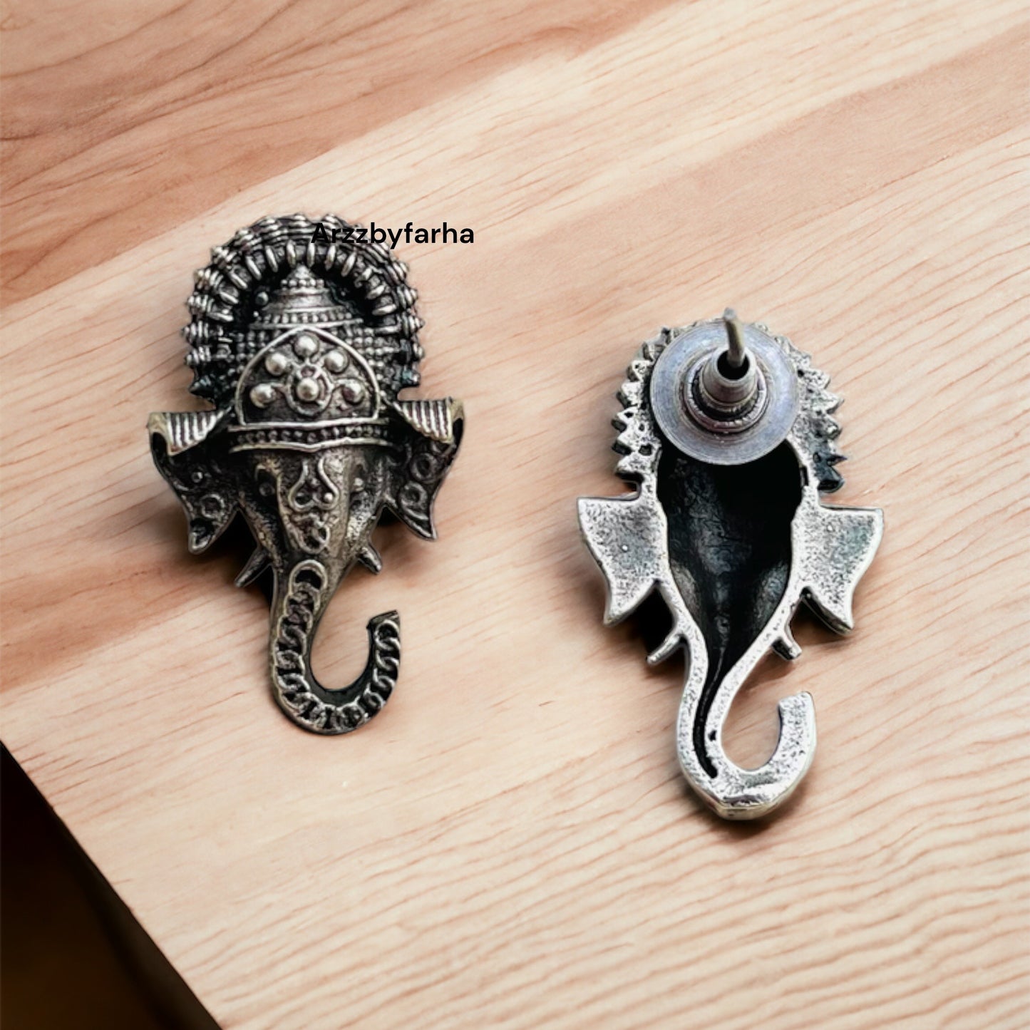 Oxidised Hanumaan Ji Studs Earrings