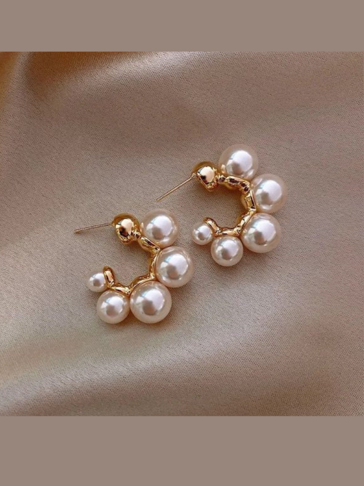 Pearl Hoop Earrings