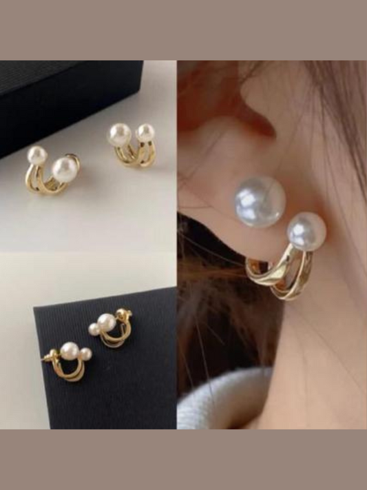 Twisted Pearl Stud Earring