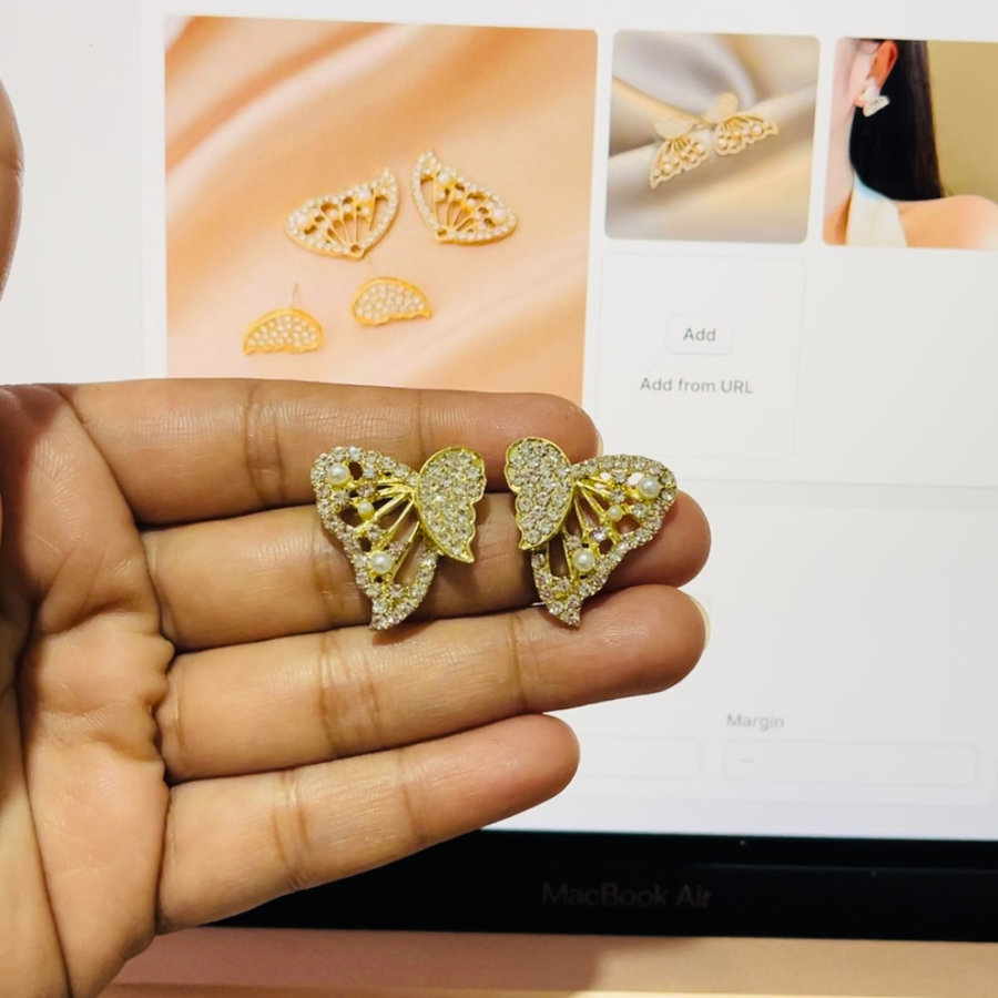 Trendy Butterfly Studs