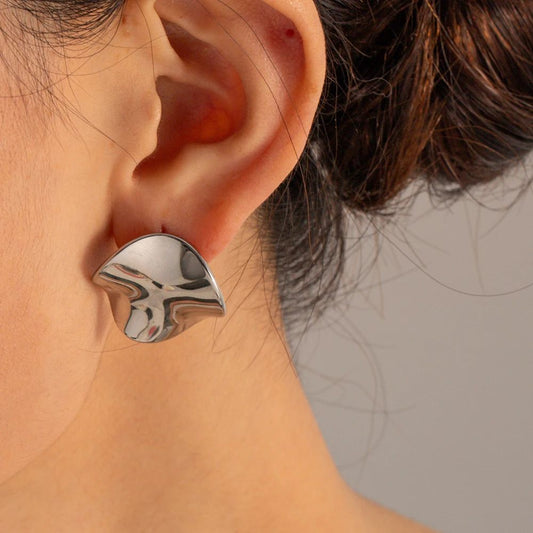 Comtemporary Silver Studs Earrings