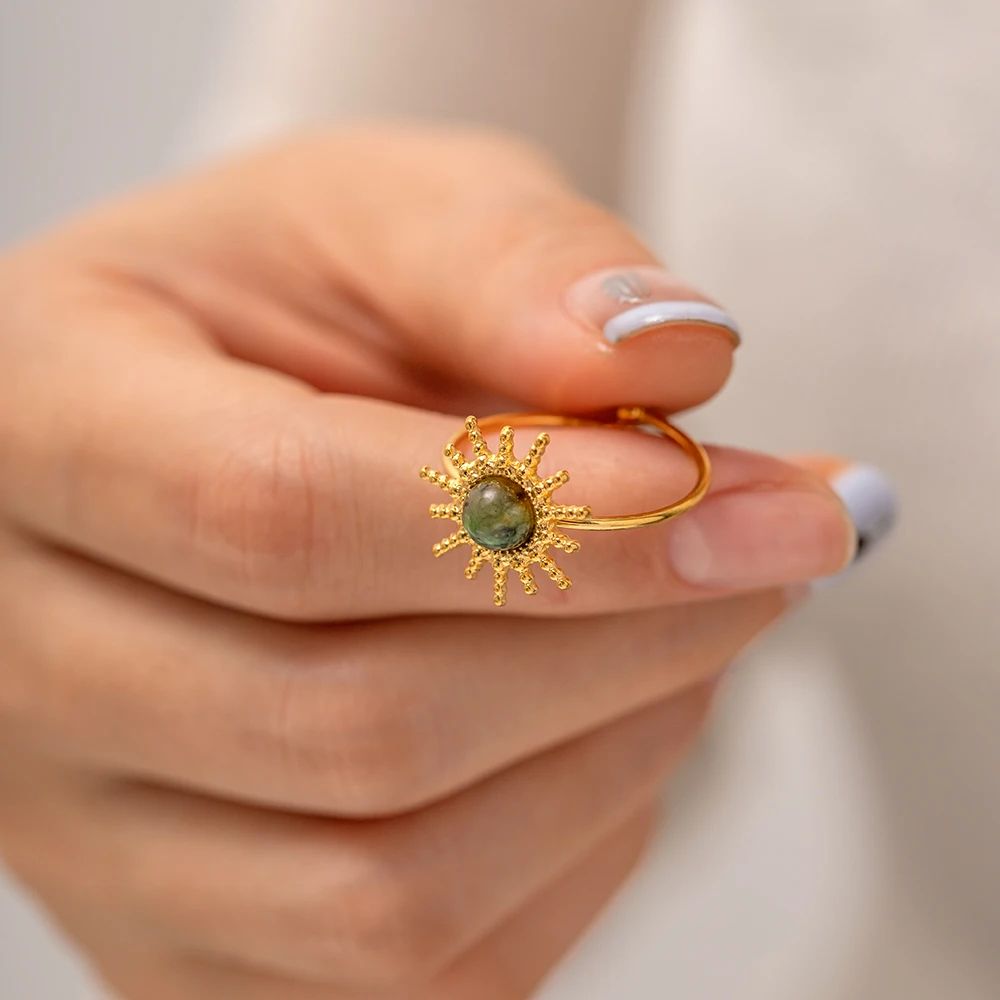 18k Gold Plating Ring Stone Ring